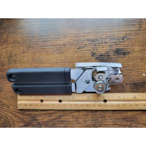 Used Stainless Steel Can Opener w/Black Polymer Handle - Picture 9 of 9